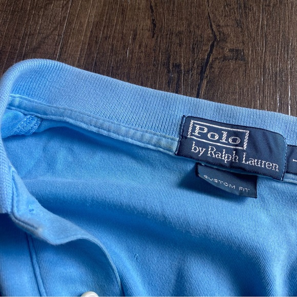 Men’s Polo Ralph Lauren baby blue with yellow pony polo | L - Picture 5 of 5